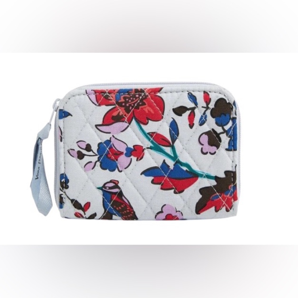 Vera Bradley RFID Small Zip Around Wallet in Vineyard Floral